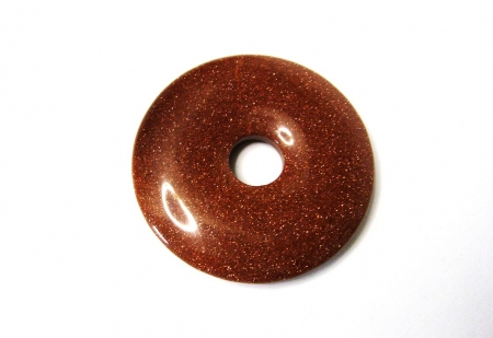 Goldfluss Donut Anhänger 40 mm Schmuckstein